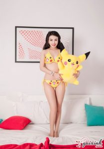 Hình Ảnh Hotgirl Linh Miu Gây Sốt Khi Diện Trang Phục Đồ Lót Pikachu Cực Gợi Cảm